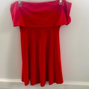 LPA Red Off the Shoulder Dress